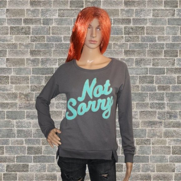 Juicy Couture NOT SORRY Carpet Applique Sweater - Picture 1 of 6